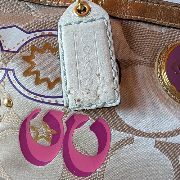 Coach Poppy Signature Metallic Glam Tote F1169‑F17587 - Picture 7 of 12